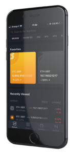 Màn hình giao diện điện thoại của Bittrex