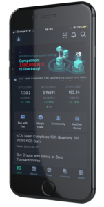 Giao diện điện thoại của Kucoin