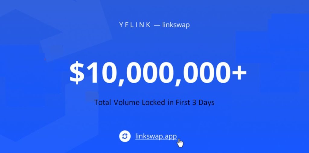 Thanh khoản Linkswap đạt 7 triệu USD trong ngày đầu canh tác, hơn 10 triệu USD khóa trong