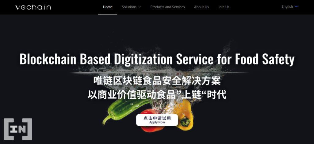 VeChain_website_food