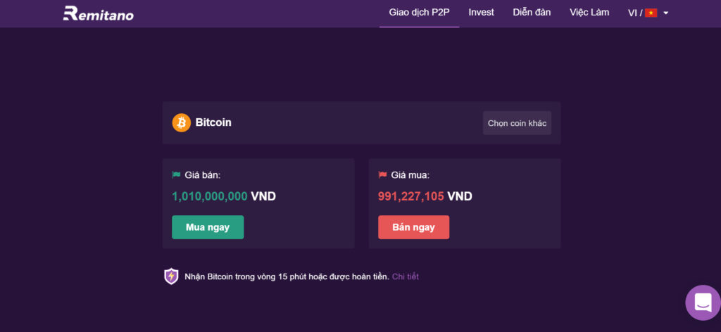 Bitcoin trị giá hơn 1 tỷ VNĐ