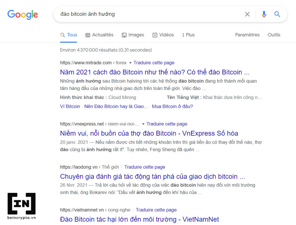 Đào Bitcoin ô nhiễm môi trường
