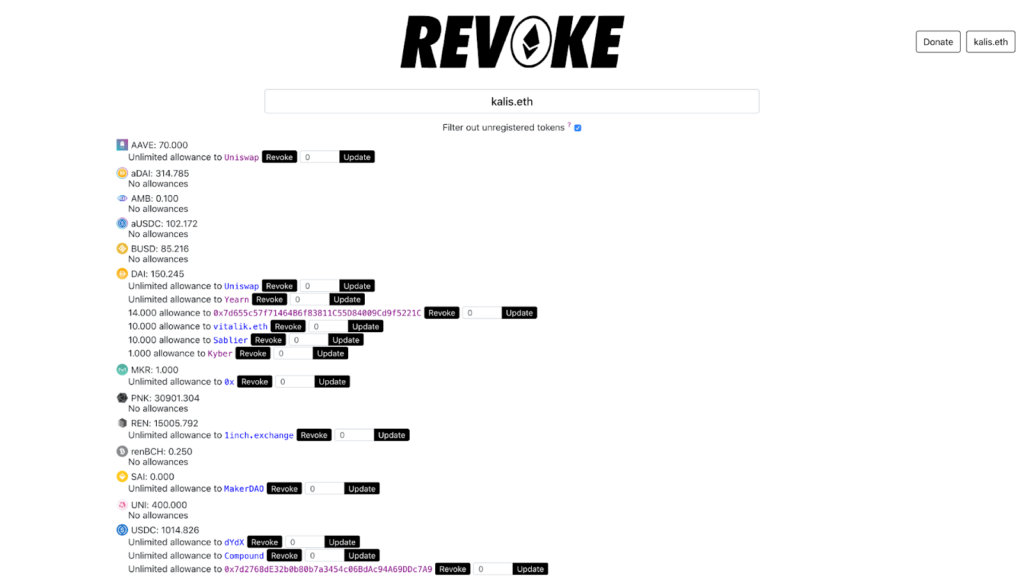 Giao diện Revoke.