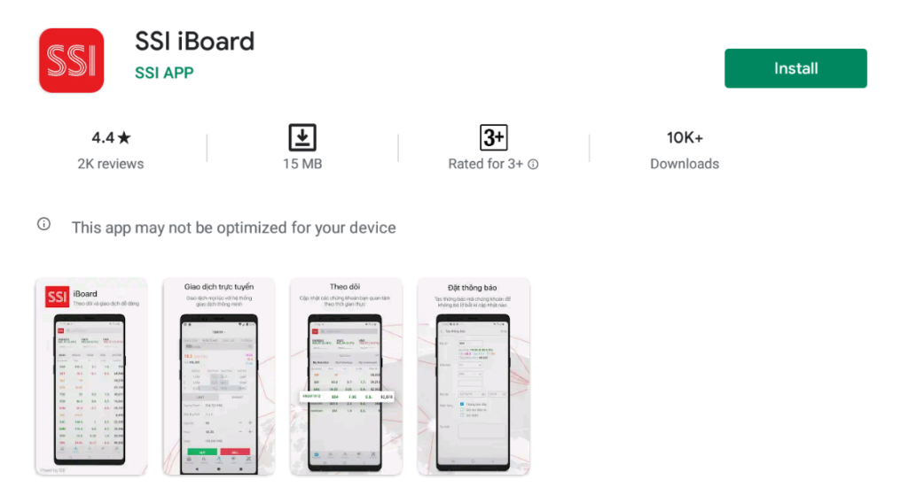 app chơi chứng khoán online SSI