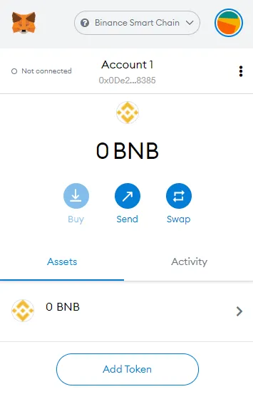 Binance Smart Chain trên MetaMask.