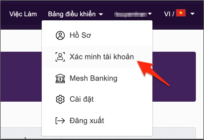 Giao diện "xác minh tài khoản" trên Remitano.