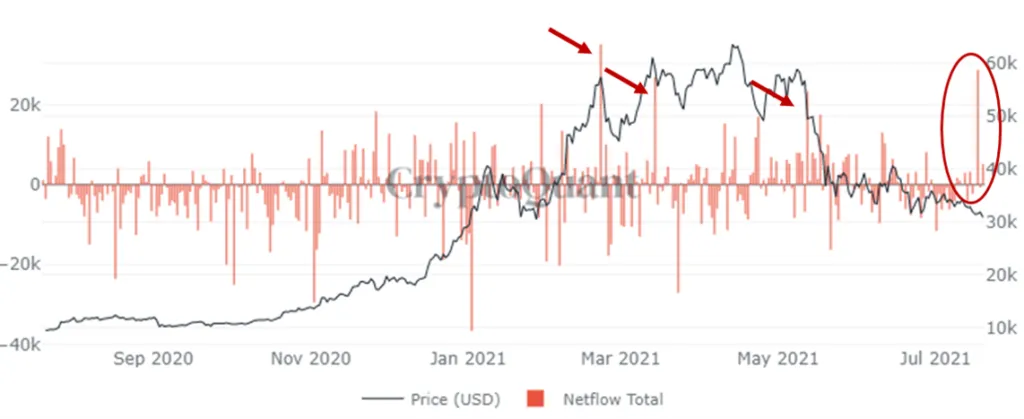 Số liệu Netflow Toltal. Nguồn: CryptoQuant.