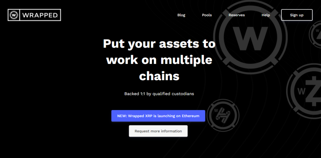 Wrapped.com hỗ trợ wXRp trên Ethereum.