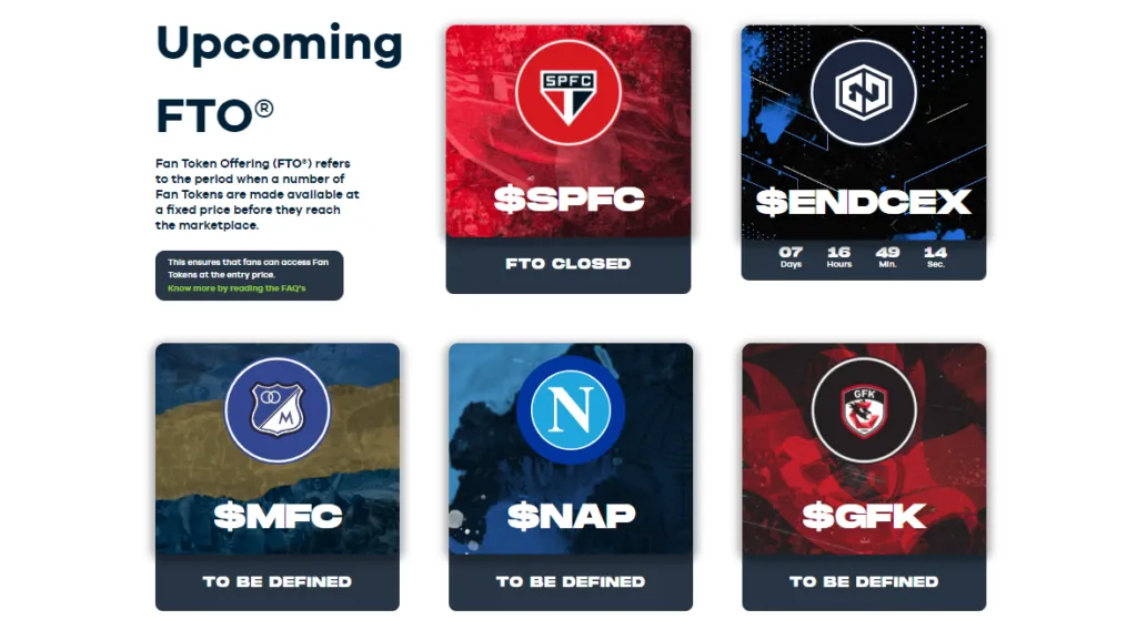 Nền tảng socios.com.