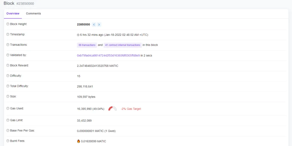 EIP-1559 trên Polygon bắt đầu ở block 23850000