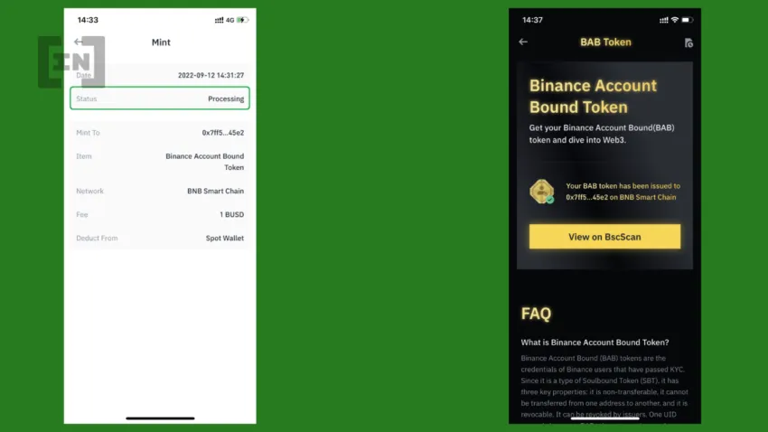Hướng dẫn mint BAB token