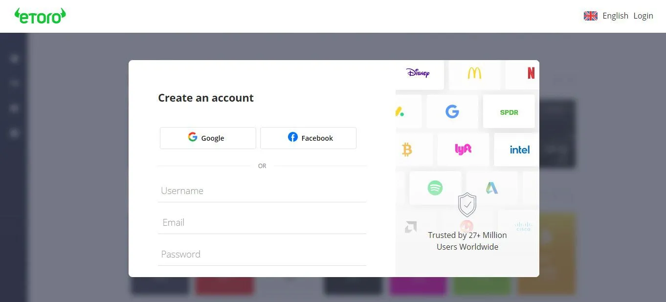 Đăng ký tài khoản MIỄN PHÍ trên eToro