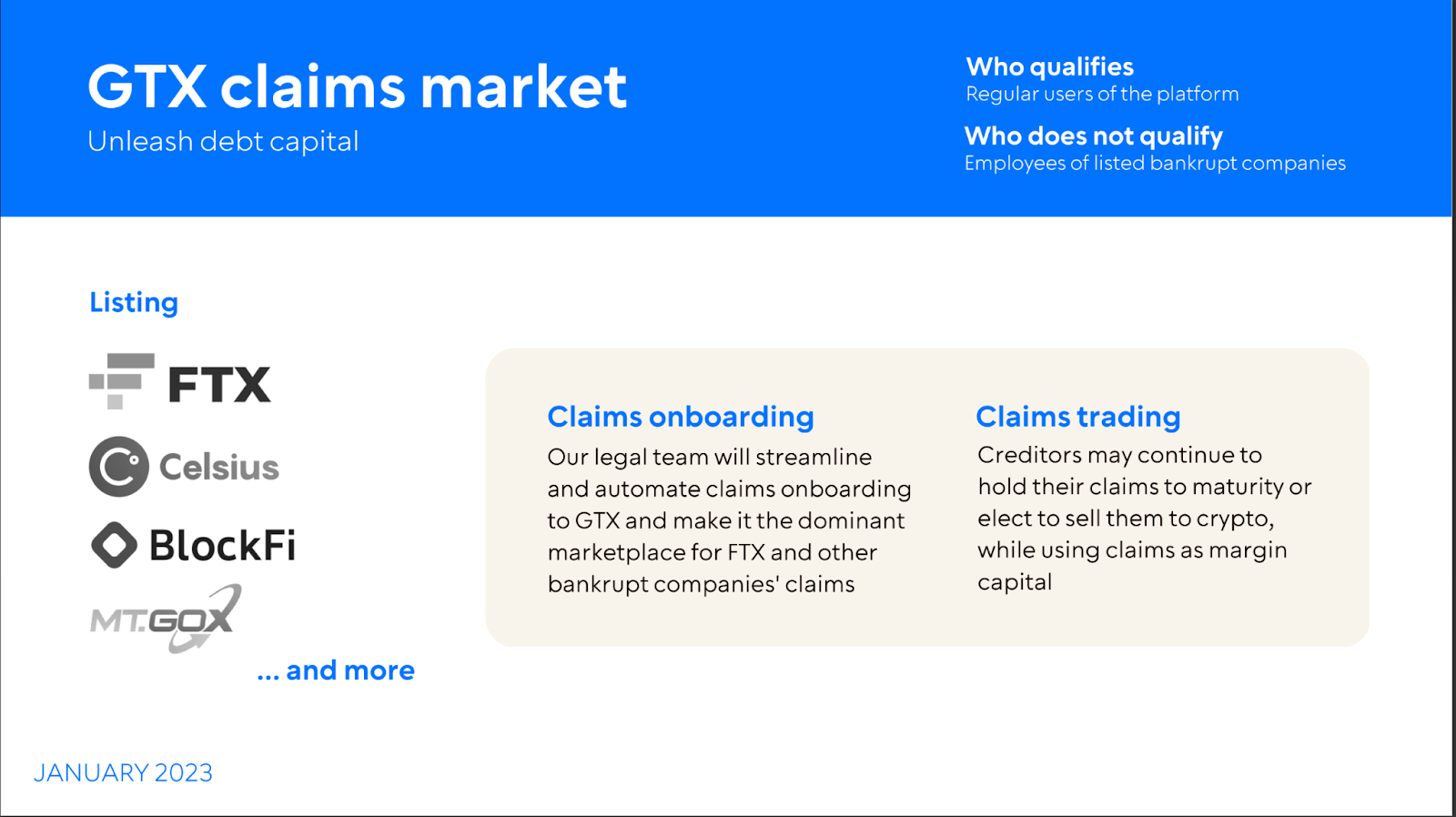 Dự án mới của 3AC - GTX pitch deck