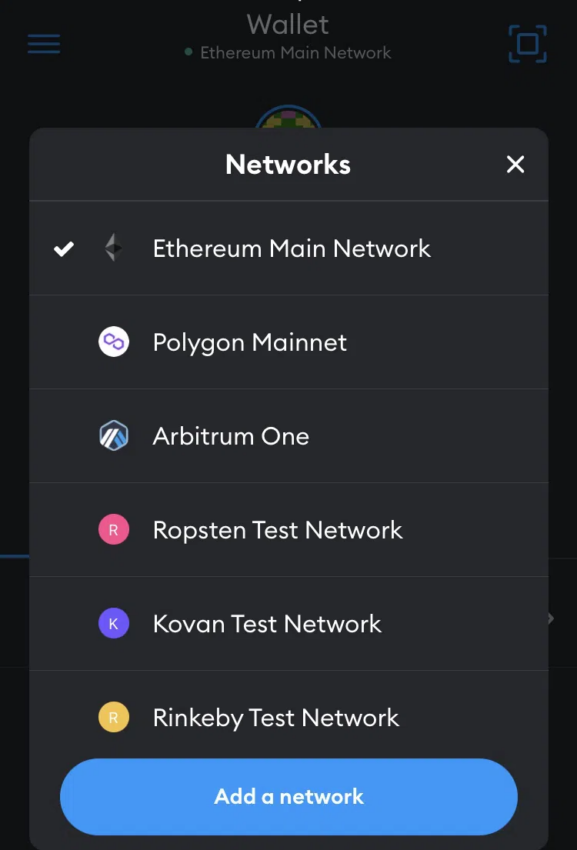 Cách 2: Thiết lập thủ công mạng Metis vào ví MetaMask - Nhấn vào “Add Network.”