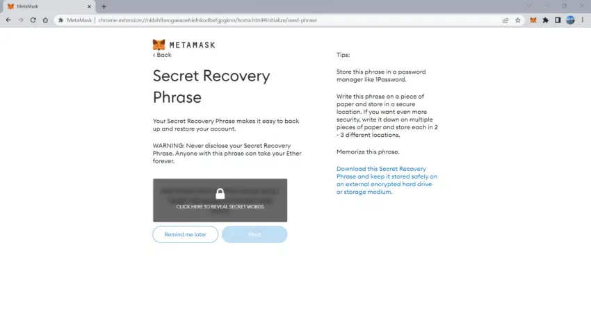 Cách tạo ví non-custodial Metamask