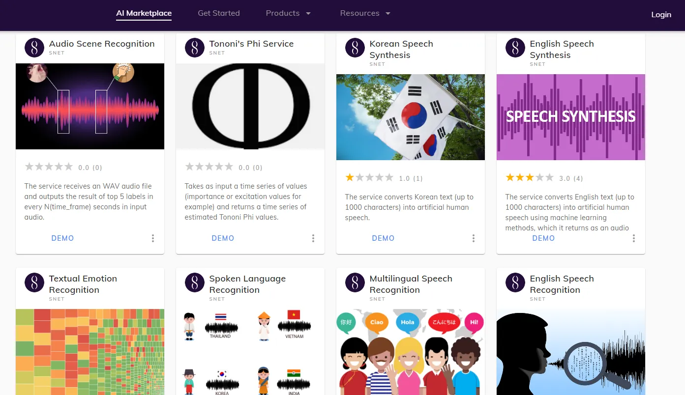 SingularityNET AI marketplace