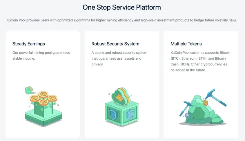 Trang web Cloud mining KuCoin