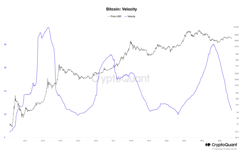 Bitcoin Price Velocity. Nguồn: CryptoQuant