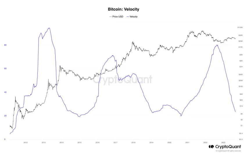 Bitcoin Price Velocity. Nguồn: CryptoQuant