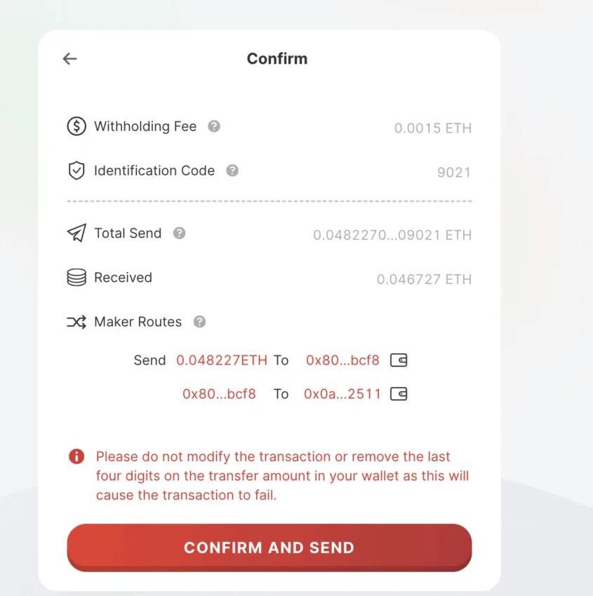 Chuyển ETH sử dụng cầu Orbiter