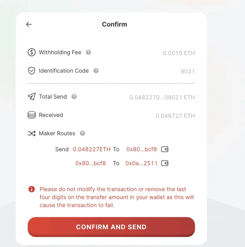 Chuyển ETH sử dụng cầu Orbiter