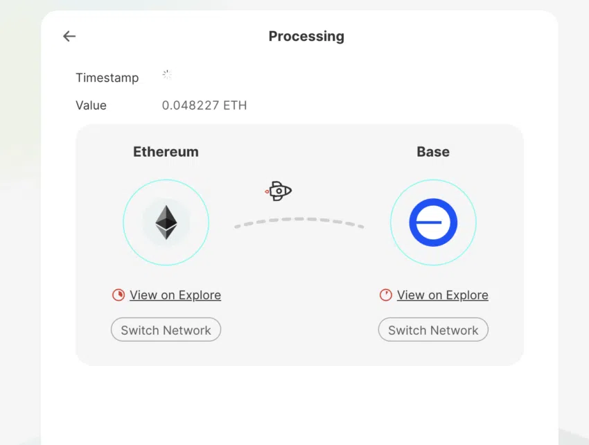 Chuyển ETH sử dụng cầu Orbiter