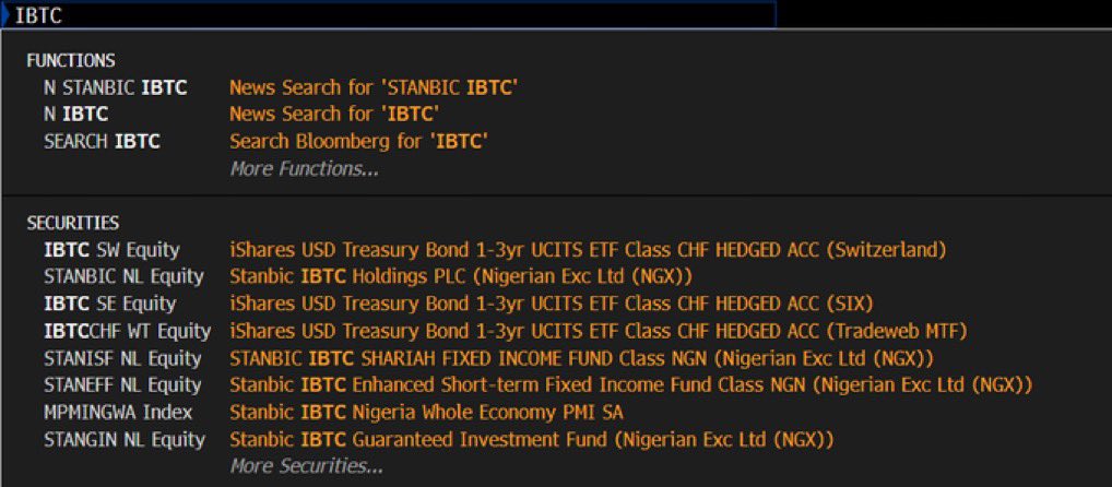 IBTC dường như đã bị xóa khỏi Bloomberg Terminal