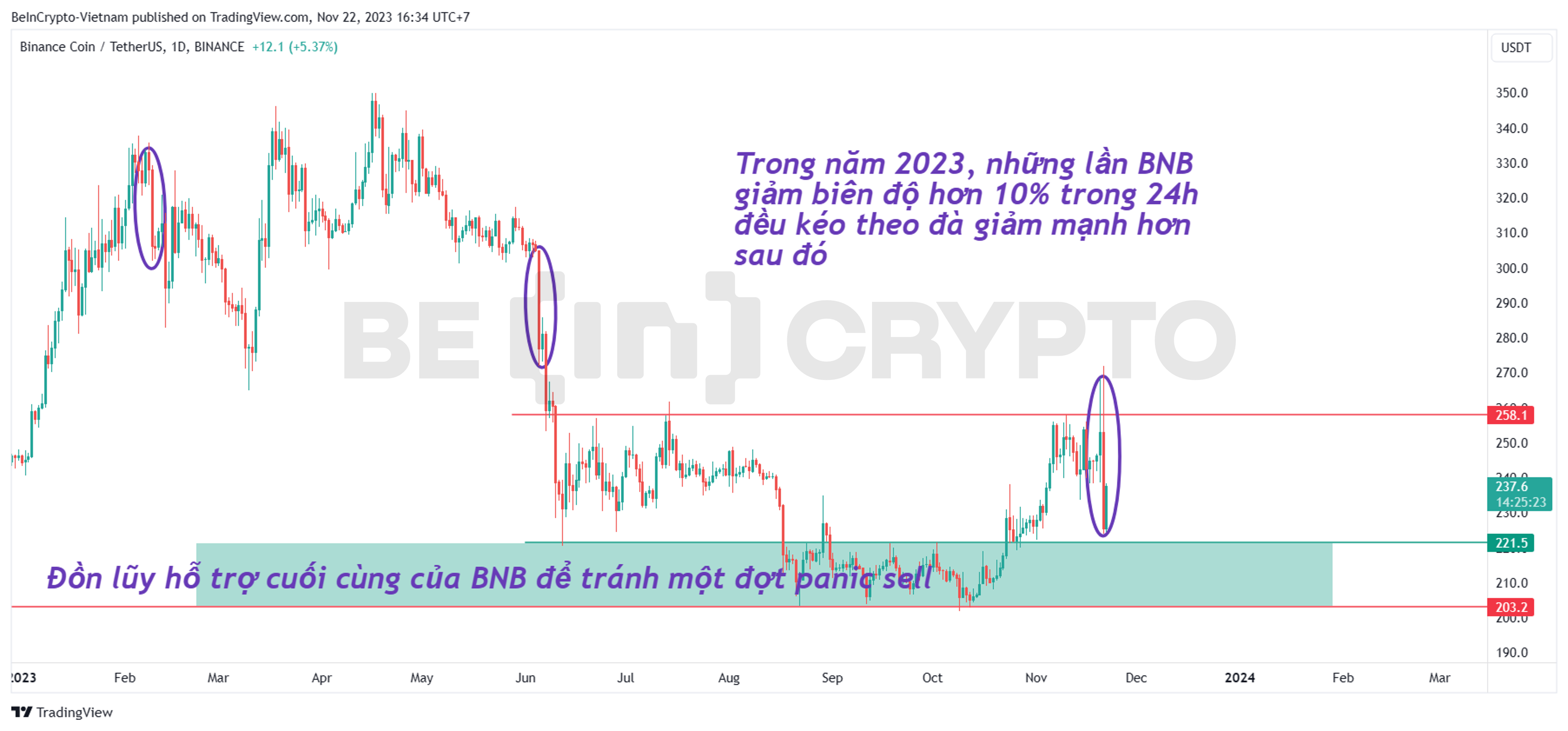 Phân tích giá BNB khung ngày với những kháng cự và hỗ trợ quan trọng.