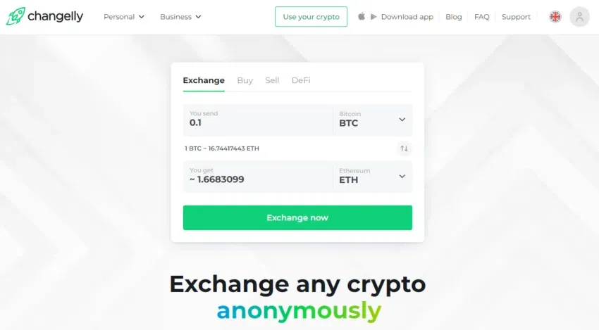 Tạo tài khoản Changelly