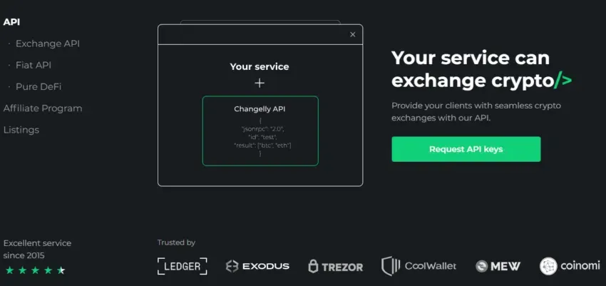 API của Changelly