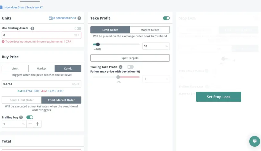 Tính năng SmartTrade