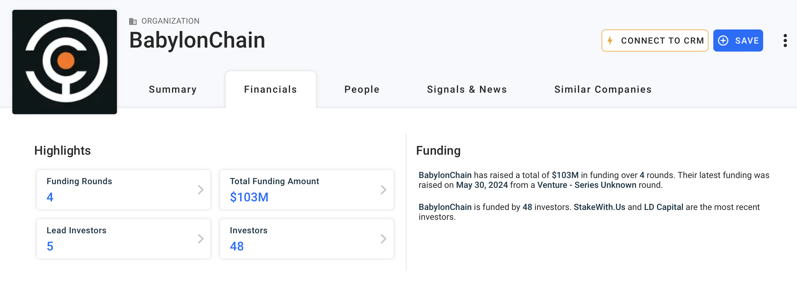 Các vòng huy động vốn của Babylon. Nguồn: Crunchbase