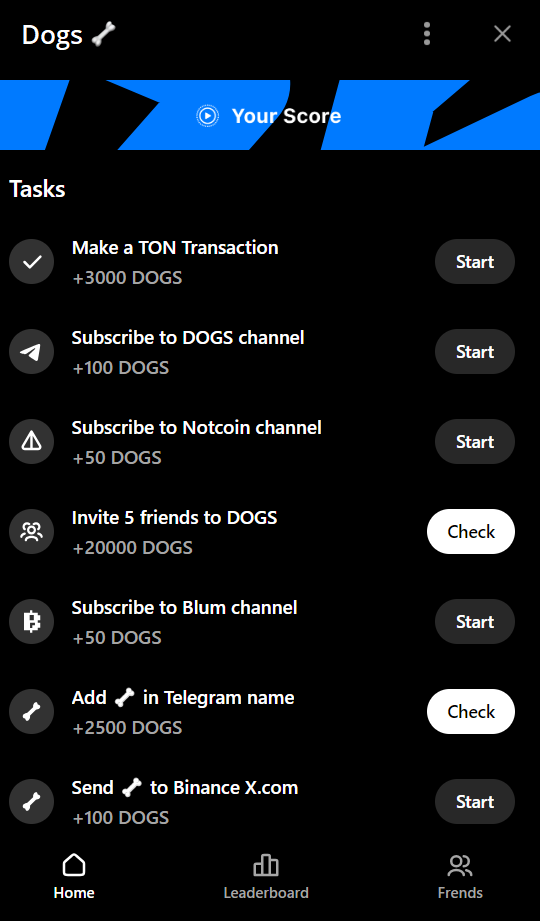 Các nhiệm vụ mới trên DOGS.