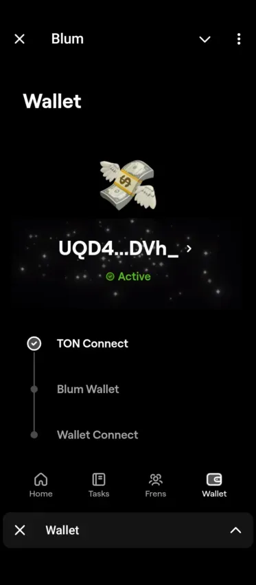 TON connect. Nguồn: Blum