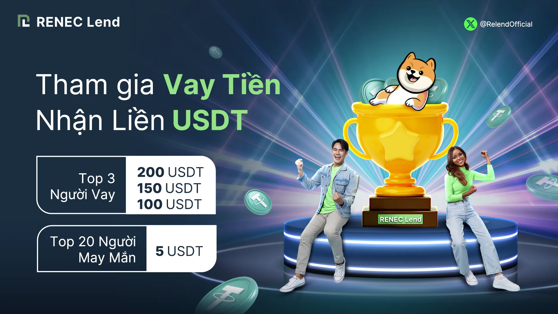 Tham gia vay tiền - Nhận liền USDT