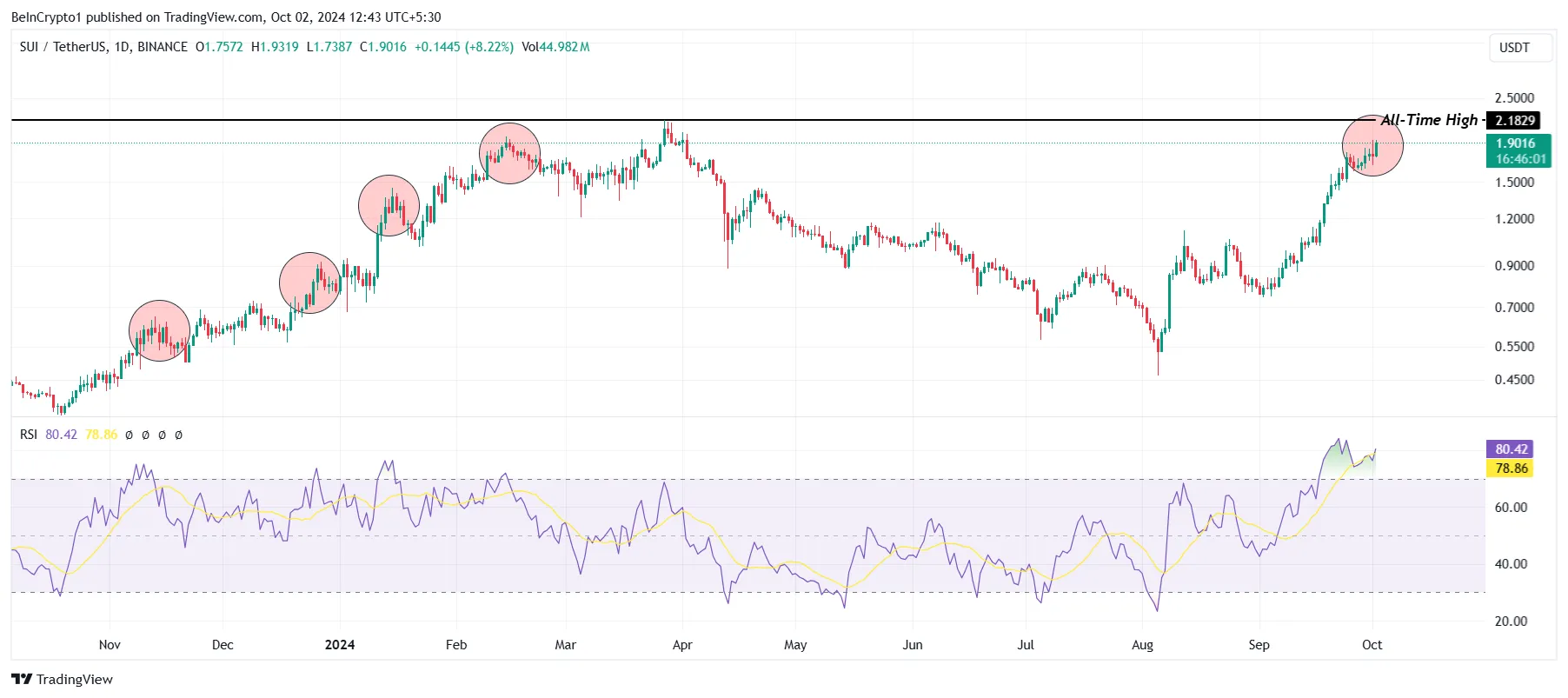 SUI RSI.