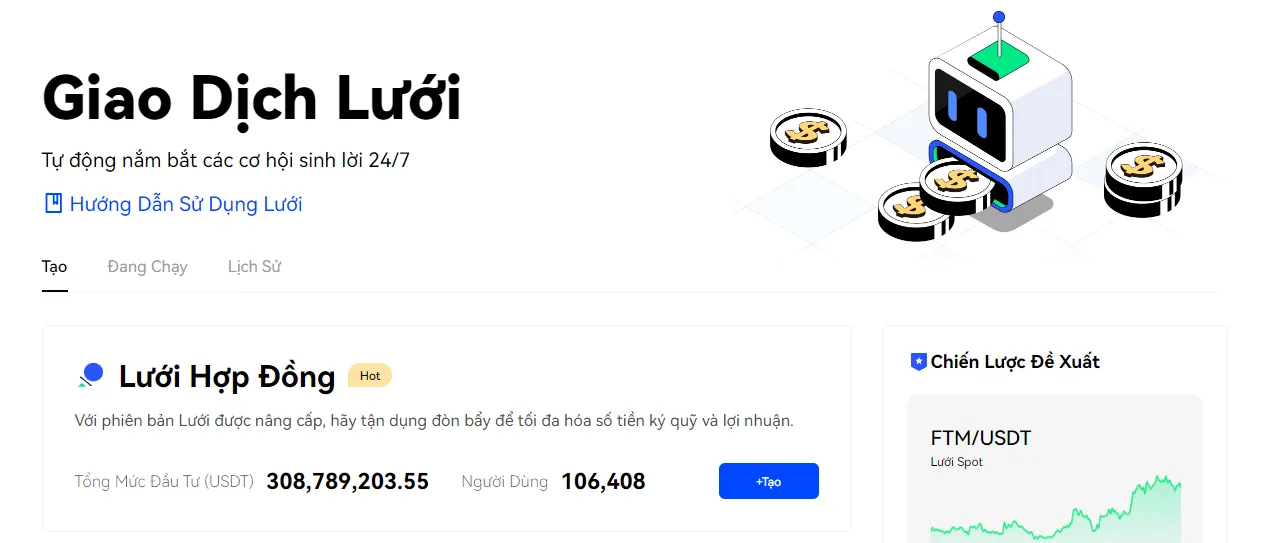 Grid trading trên BingX