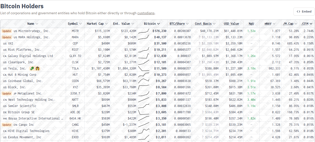 Metaplanet Bitcoin holdings