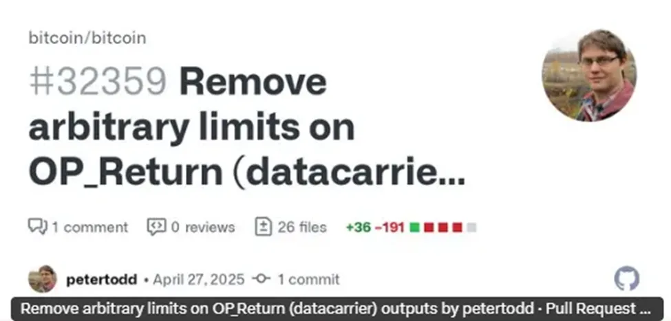 Đề xuất của Peter Todd để loại bỏ giới hạn tùy ý trên OP_Return